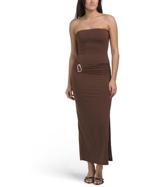 TJ Maxx Strapless Dress With Hardware For Spandex/Polyester - Brown