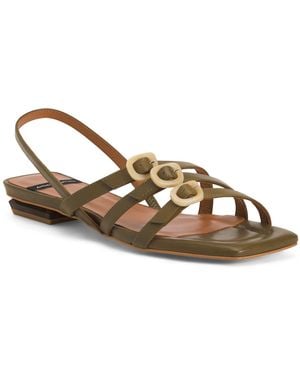 TJ Maxx Leather Multi Slide Sandals For - Brown