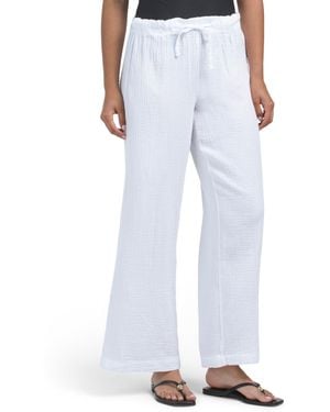 TJ Maxx Full Length Cover-Up Pants For Cotton - White