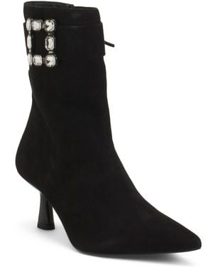 TJ Maxx Suede Eishi Kitten Heel Booties For - Black