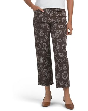 TJ Maxx Slant Pocket Cropped Pants For Spandex/Cotton - Gray