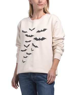 TJ Maxx Flying Bats Crew Neck Sweatshirt For Cotton/Polyester - Natural
