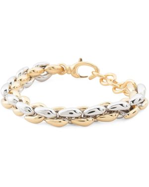 TJ Maxx 14Kt Two Tone Bold Horsebit Chain Bracelet - Metallic