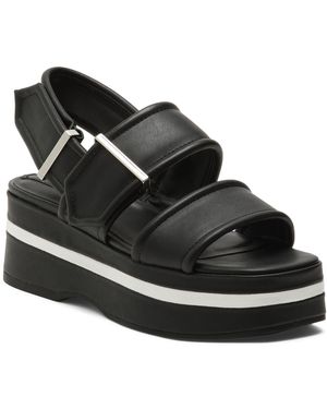 TJ Maxx Piper Sport Flatform Sandals For Leather - Black