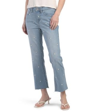TJ Maxx Mid Rise Crop Bootcut Jeans For Spandex/Cotton/Polyester - Blue