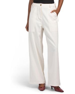 TJ Maxx Twill Utility Pants For Cotton - White