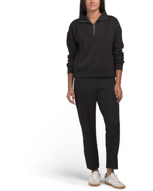 TJ Maxx 2Pc Scuba Sweatshirt And Pants Set, Spandex/Polyester/Rayon - Black