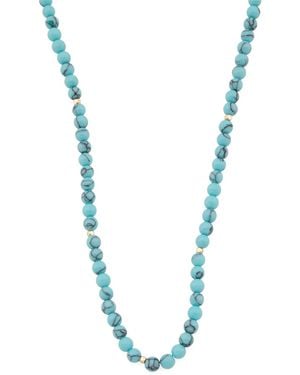 TJ Maxx Plated Stone Necklace - Blue