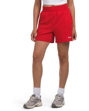 TJ Maxx Sweat Shorts With Piping, Polyester - Red
