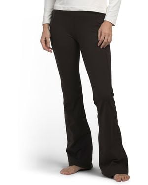 TJ Maxx Polarlux Tribeca Fleece Hi Rise Flare Pants For Spandex/Polyester - Black