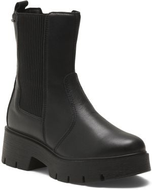 TJ Maxx Leather Chelsea Booties For - Black