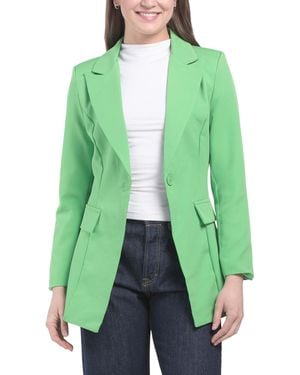 TJ Maxx Single Button Tailored Blazer For Polyester - Green