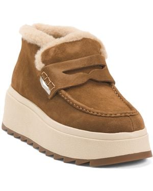 TJ Maxx Suede Magic Booties For - Natural