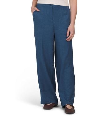TJ Maxx Verona Elastic Back Wide Leg Pants For Polyester - Blue