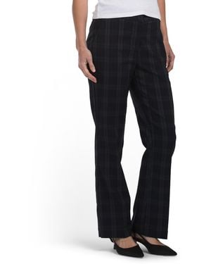 TJ Maxx Plaid Millennium Pants With Functional Waistband For Spandex/Polyester/Rayon - Black