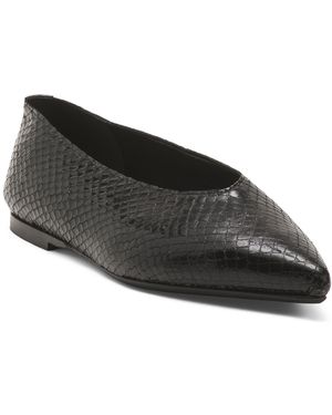 TJ Maxx Leather Pointy Toe Flats For - Black