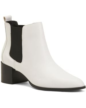 TJ Maxx Leather Melissa Chelsea Boots For - White