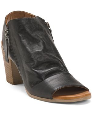 TJ Maxx Leather Norah Heeled Sandals For - Black