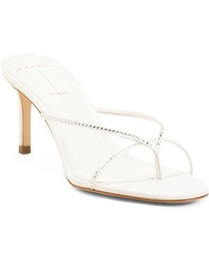 TJ Maxx Leather Jade65 Heeled Sandals For - White