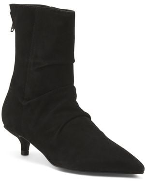 TJ Maxx Suede Florino Booties For Leather/Suede - Black
