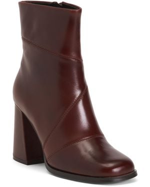 TJ Maxx Leather Lou Heeled Booties For - Brown