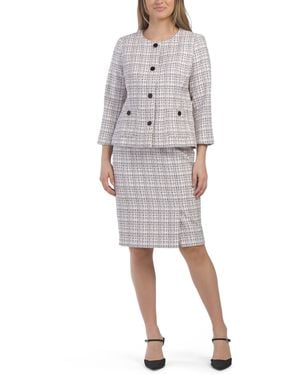 TJ Maxx 2Pc Jacket And Skirt Suit For Polyester - Gray