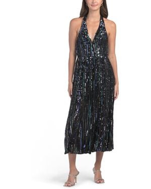 TJ Maxx Sarai Sequin Halter Gown For Nylon/Spandex/Polyester - Black