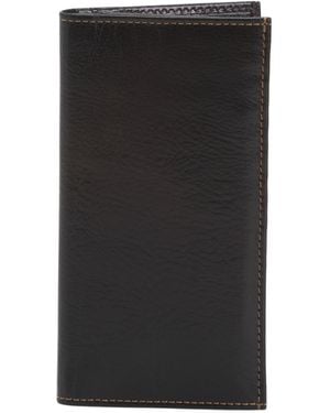 TJ Maxx Buffalo Leather Voyager Breast Secretary Wallet For - Black