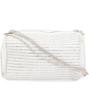 TJ Maxx Beaded Shoulder Bag For Leather - White