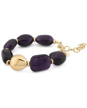 TJ Maxx 18Kt Plated Sterling Amethyst Nugget Bracelet, Amethyst - Blue