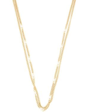 TJ Maxx Faux Pearl Double Layer Necklace - Metallic