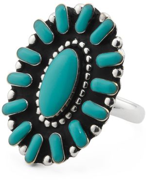 TJ Maxx Sterling Plated Zuni Ring - Blue