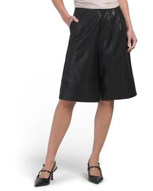 TJ Maxx Riley Shorts For Polyester/Leather/Viscose - Black