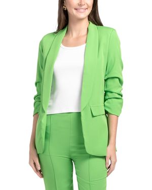 TJ Maxx Ruched Sleeve Blazer For Polyester - Green