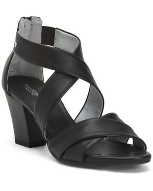 TJ Maxx Leather Heeled Sandals For - Black