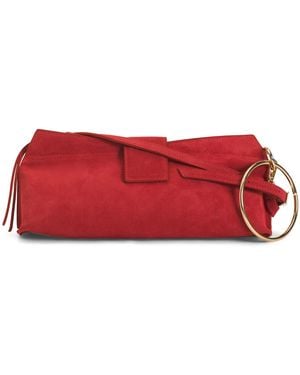 TJ Maxx Suede East West Clutch For /Suede - Red