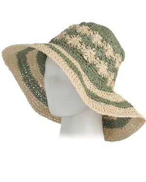 TJ Maxx Paper Crochet Patterned Bucket Hat, Polyester - Metallic