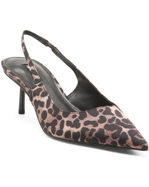 TJ Maxx Hunny Animal Slingback Kitten Heels For - Natural