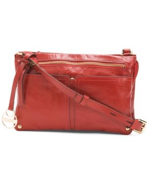 TJ Maxx Leather Kendall Glazed Crossbody - Red