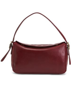 TJ Maxx Leather Flap Over Shoulder Bag For - Purple