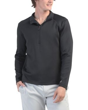 TJ Maxx Quarter Zip Mock Neck Stretch Fit Top For Nylon/Polyester - Black