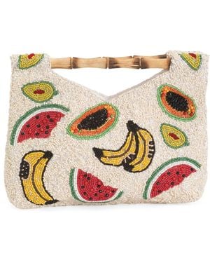 TJ Maxx Beaded Farmers Market Clutch For Leather - Pink