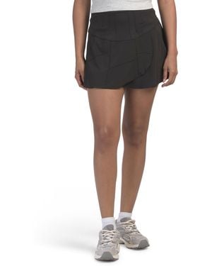 TJ Maxx Upf 30 Stretch Woven Patchwork Skort, Polyester - Black