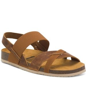 TJ Maxx Leather Geland Sandals For - Brown