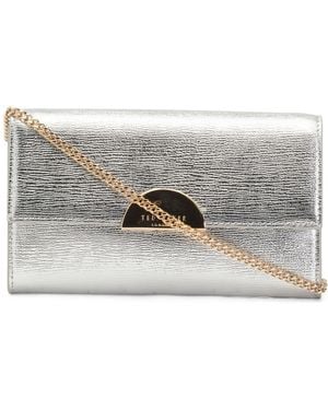 TJ Maxx Leather Luna Clutch With Chain Strap For Leather - Gray