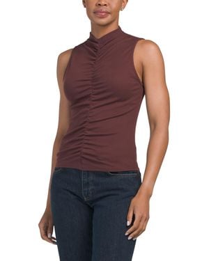 TJ Maxx Monet Ruched Tank Top For Spandex/Modal/Cotton - Purple