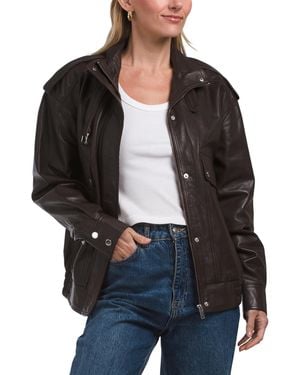 TJ Maxx Leather Eva Jacket For Polyester/Leather - Black