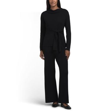 TJ Maxx 2Pc Tie Sweater And Pants Set For Nylon/Polyester/Acrylic - Black