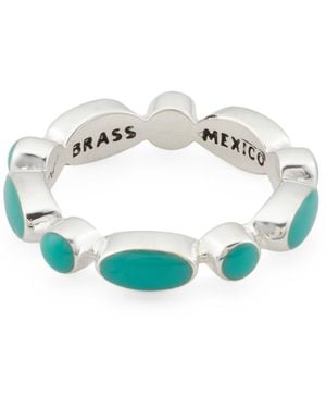 TJ Maxx Sterling Plated Evil Eye Band Ring - Blue