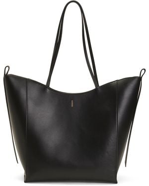 TJ Maxx Leather Asia Tote, Leather/Suede - Black